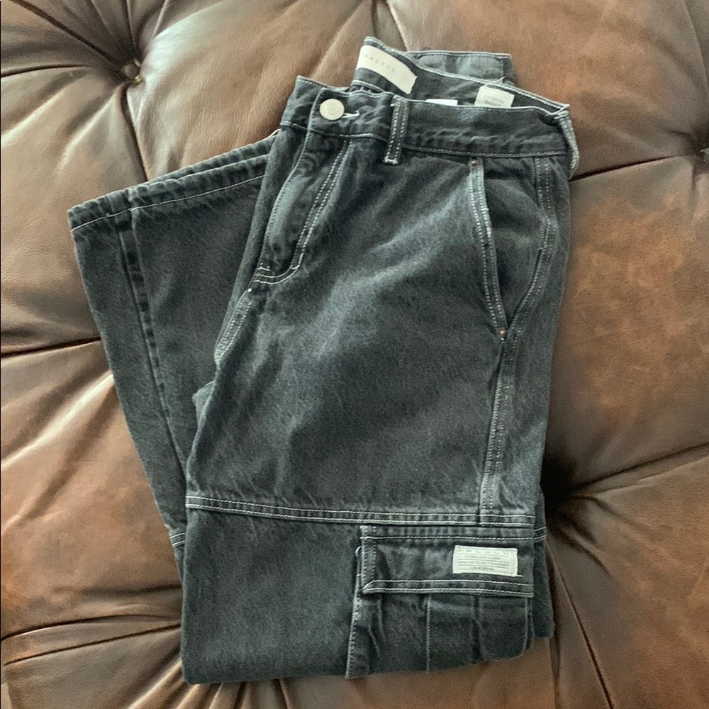 PacSun Charcoal Denim Pants Baggy Cargo
